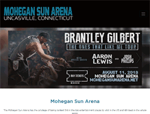 Tablet Screenshot of mohegansunarena.net